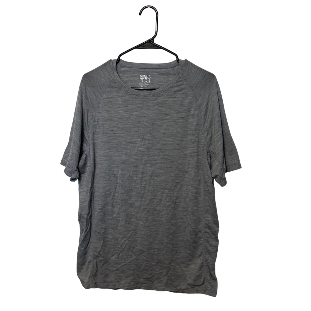 Minus33 Woolverino T-Shirt Mens XL Gray Merino Wool Blend Crewneck Short Sleeve